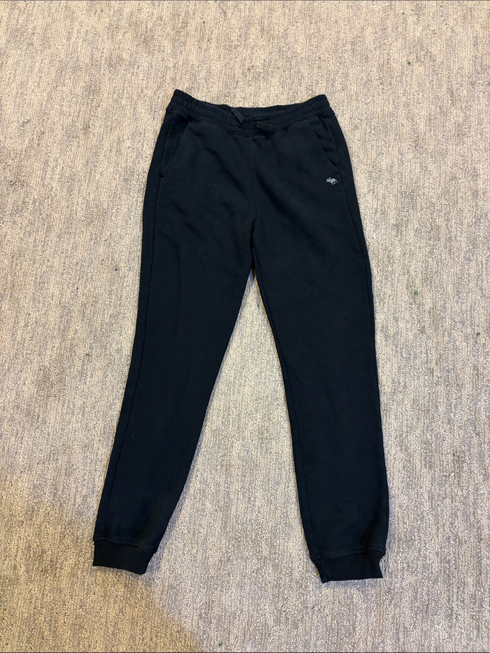abercrombie kids Black Jogger Sweatpants with Logo